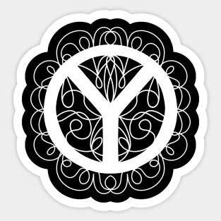 PEACE Activist White Peace Sign Sticker